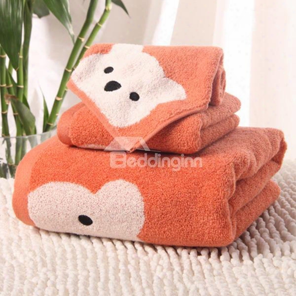 New Design Cartoon Bear Soft 100% Cotton Bath Tower Set