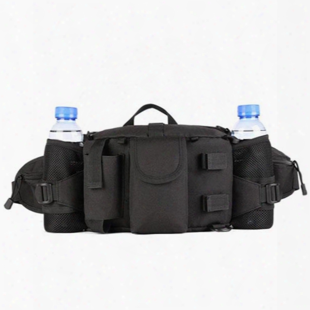 Outdoor Deployment Bag With Double Bottle Holder Water Resistant Running Bag