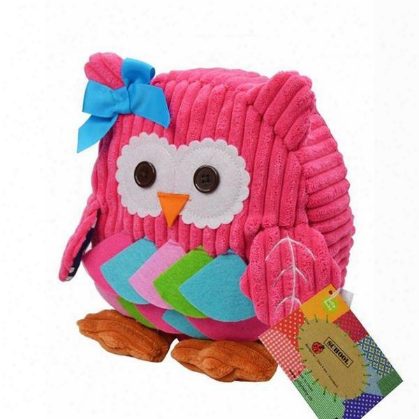 Pretty Cute Pink Owl Shaped Little Kids Backpack