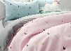 Fashion Concise Triangle Print Pink 4-Piece Cotton Duvet Cover Sets