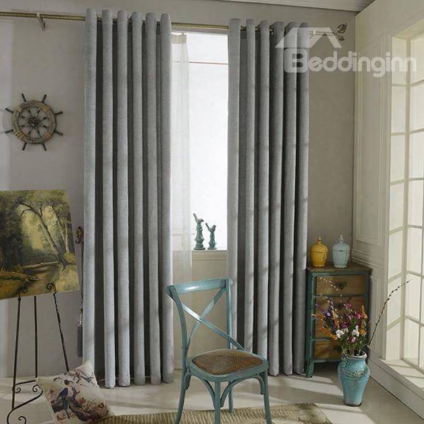 Pure Colored Dry Acrylic Grommet Curtain Panel