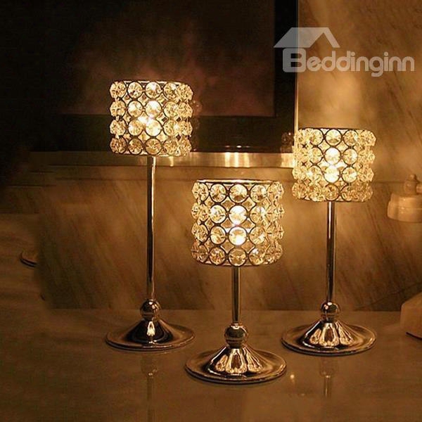 Stunning Crystal Lamp Design Candle Holder