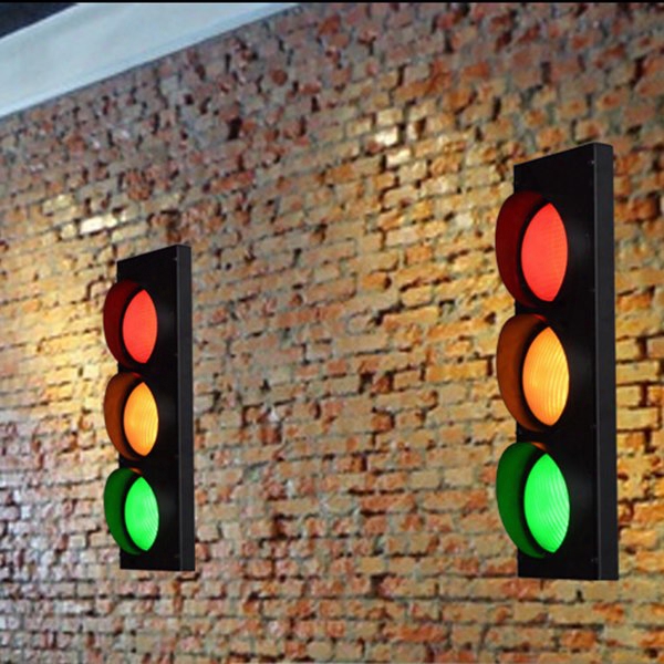 Super Creative Traffic Lights Shape 1 Piece Decorative Wall Light