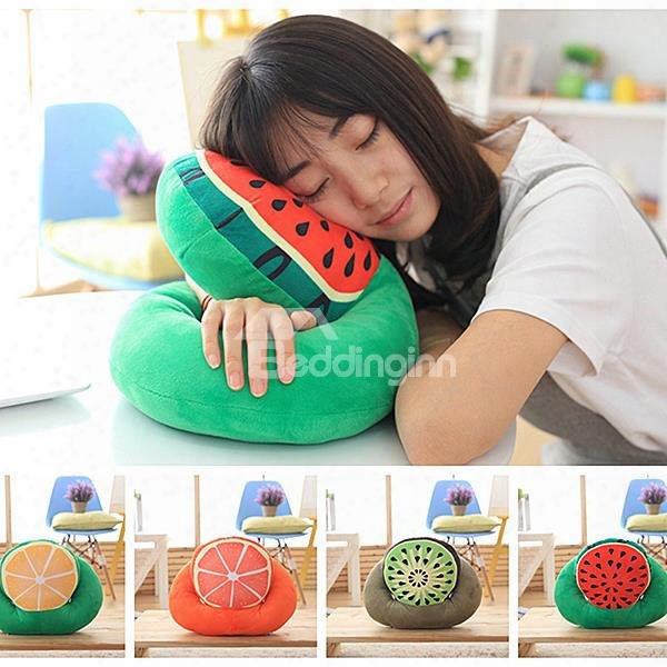 Sweet Multi-functional And Detachable Watermelon Air Conditioning Blanket Nap Pillow