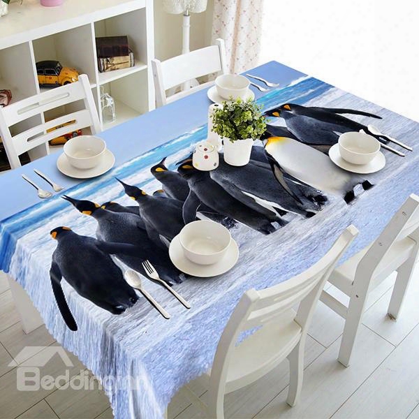 Very Cute Penguins Pattern 3d Tablecloth