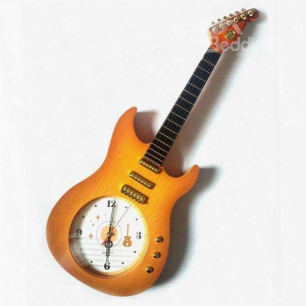 Wonderful Guitar Design Plastic Decorative Mute Wall Clock