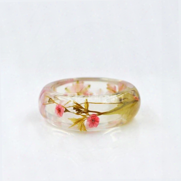 60mm Hand-made Preserved Flowers Creative Resin Round Bracelet