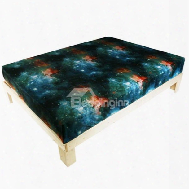 Amazing Galaxy Reactive Printing Polyester Fitted Sheet