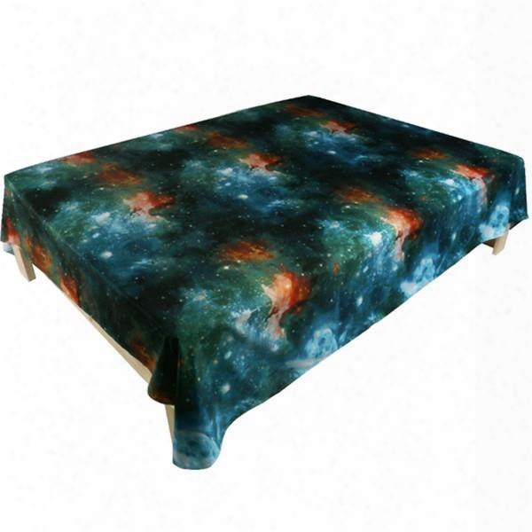 Beautiful Shining Galaxy Print Polyester Flat Sheet