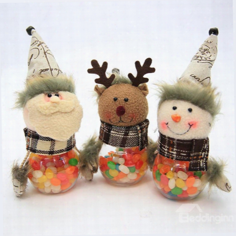 Candy Box Country Style Snowman Deer Christmas Desktop Decor