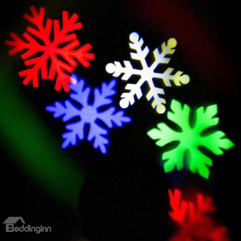 Colorful Plastic Snowflakes Shape Decoratiive Projection Led String Light
