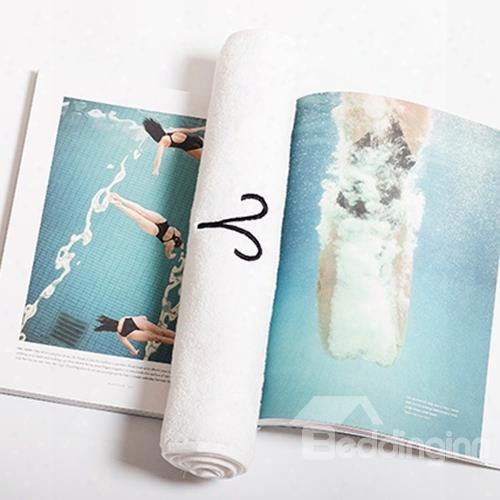 Concise White With Symbol Of Aries Face & Hand Towel