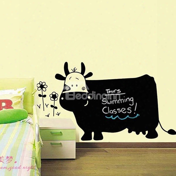 Creative Cow Design Writing Blackboard Nursery Kidsroom Wall Sticker