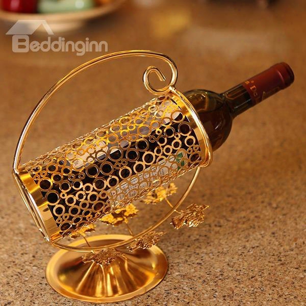 Creative Stainless Steel Hollow Cut Design Wine Holder