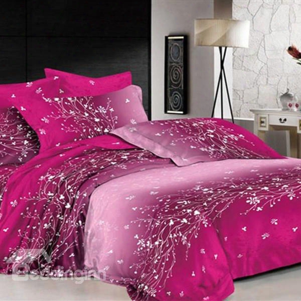 Dazzling Flowering Vine Of Crystal Print Cotton 2-piece Pillow Cases