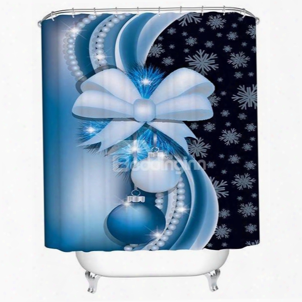 Fabulous Unique Design Elaborate Decor Christmas Baubles 3d Shower Curtain