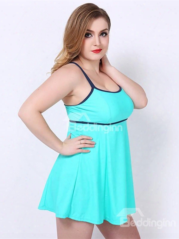 Female Solid Color Free Wire Swimwear With Falsies Push-up Tankini