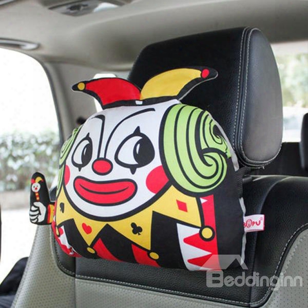 Funny Poker People Style And Most Comfortable Creative Car Pillow