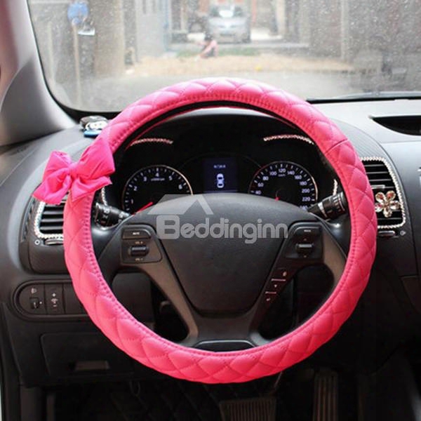 Girly Princess Wind Style With Beautiful Bow Medium Car Steering Wheel Cover