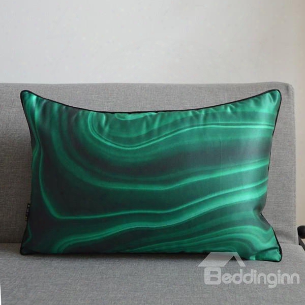 Gorgeous Gradient Color Pillow With Pp Cotton Inside Peacock Green Satin Throw Pillow