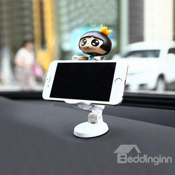 Interesting Cartoon Girl Design Environment Material Car Phone Holder