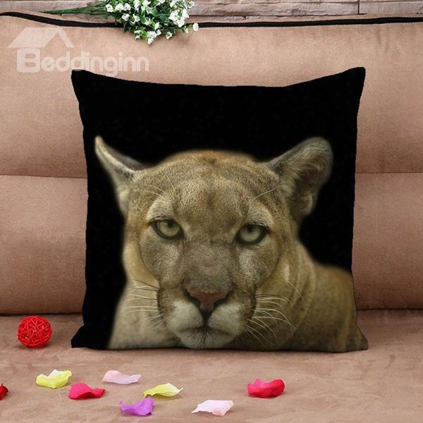 Lifelike 3d Leopard Print Throw Pillow Case