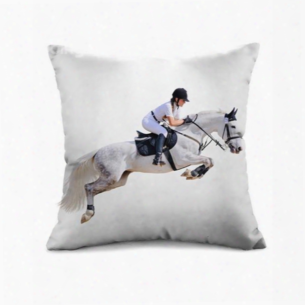 Marvelous Horse Racing 3d Print Throw Pillow Case
