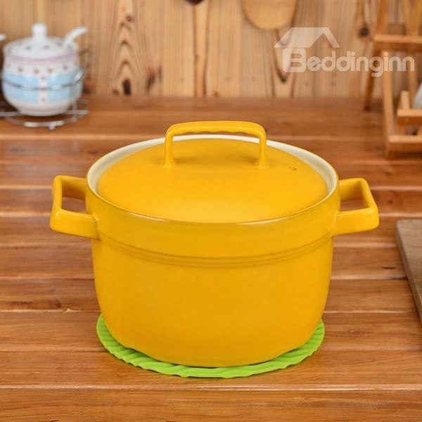 Multicolor Ceramic Cookware With Lid Handmade Heat-resisting 5.8l Stockpot
