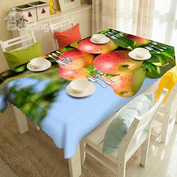 Natural Apple Tree Pattern 3d Tablecloth
