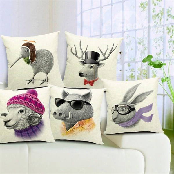 Popular Design Cute Animal Print Thow Pillow Case