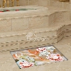 Wonderful White and Pink Flower Slipping-Preventing Water-Proof Bathroom 3D Floor Sticker