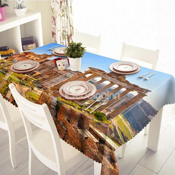 Scenic Spots And Historical Sites Pattern 3d Tablecloth