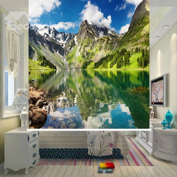 Spectacular Water And Mountain 3d Printed Blackout Roller Shades