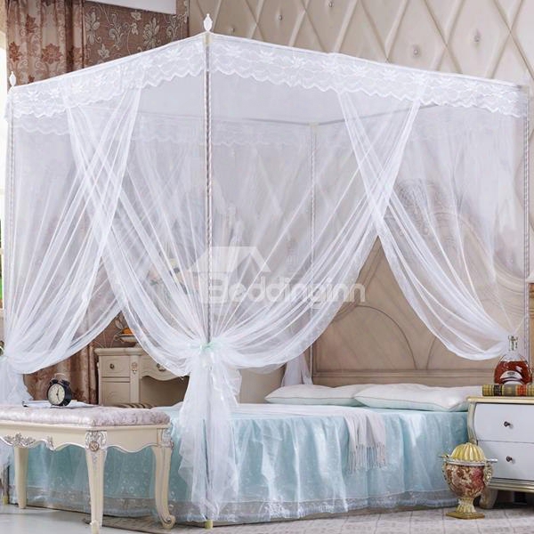 Stainless Steel Frame Polyester Square Mosquito Net