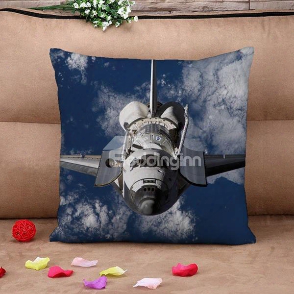 Unique Combat Aircraft Print Throw Pillow Case