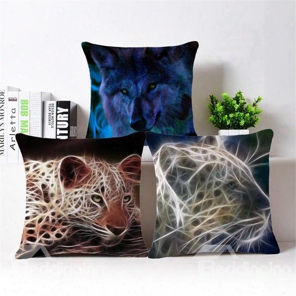 Unique Design Personalized 3d Animal Print Throw Pillow Case