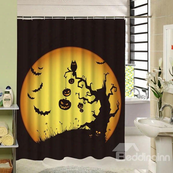 Weird Shadow Of The Trees Halloween Poster 3d Printing Shower Curtain