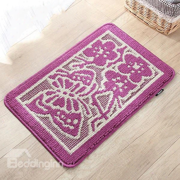 Wonderful Butterfly And Flower Pattern Non-slip Doormat