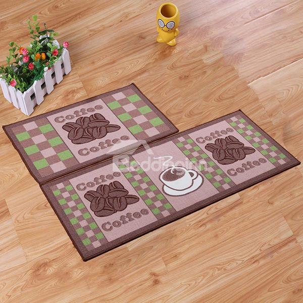 Wonderful Coffee Beanns Patchwork Anti-slipping Rugs 1 Set