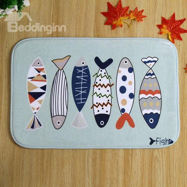 Wonderful Fish Pattern Anti-slipping Doormat