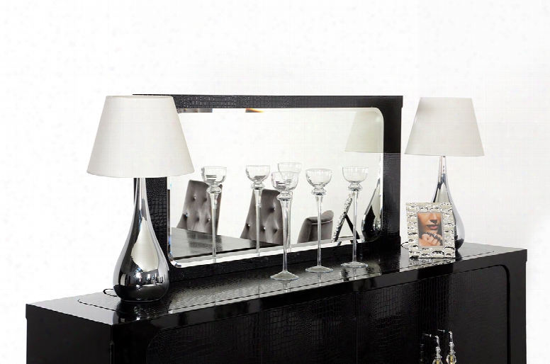 Baccarat Transitional Black Crocodile L Acquer Mirror