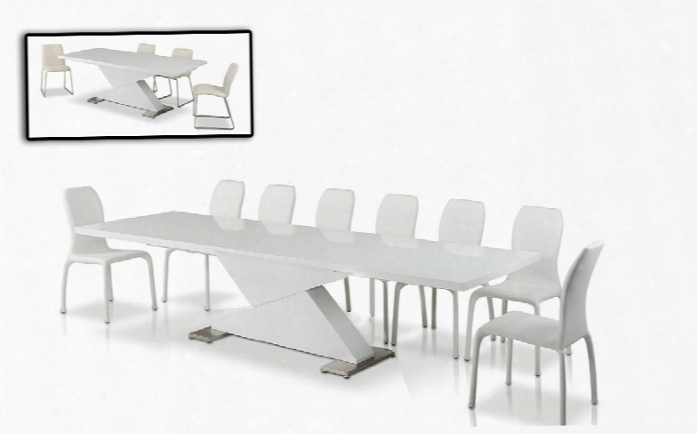 Bono Modern White Extendable Dining Table