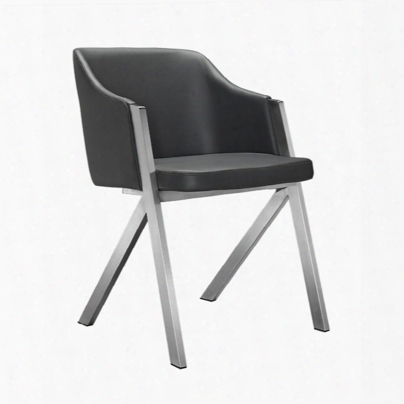 Darcy - Modern Grey Leatherette Dining Chair (set Of 2)