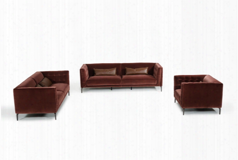 Divani Casa Ansted Modern Fabric Sofa Set