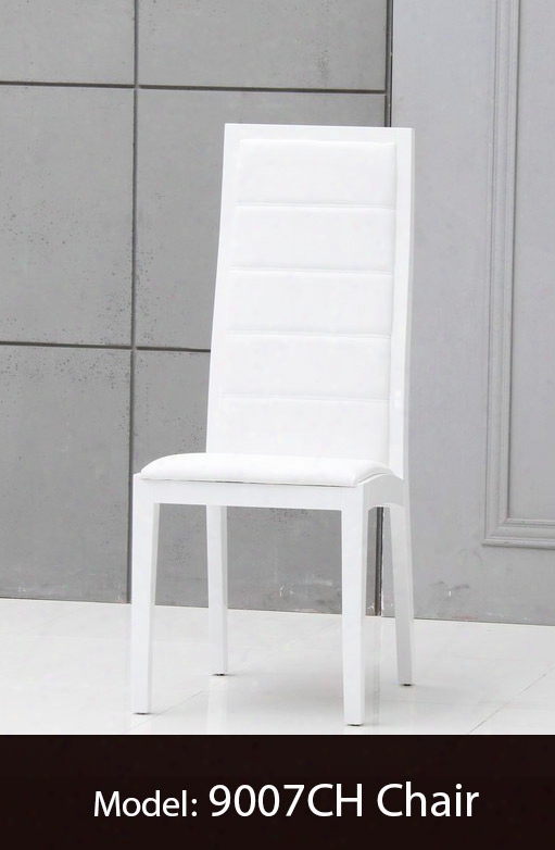 Donna - Contemporary White Leathedette Dining Chair (set Of 2)