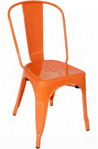 Elan Modern Orange Metal Dining Chair