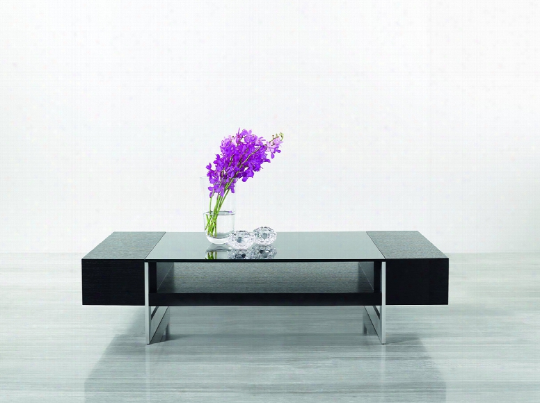 Glen Contemporary Black Oak Coffee Table