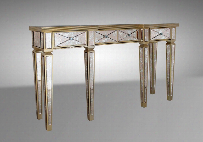 Harmon Transitional Mirrored Console Table