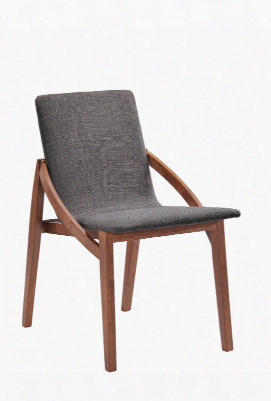 Jett - Mid-century Grey Fabric Dining Chair (set Of 2)