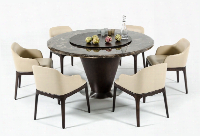 Margot Modern Round Marble Dining Table